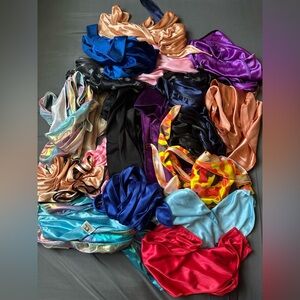 Lot of 20 Durags – Mixed Colors & Styles – Satin, Velvet, Silky